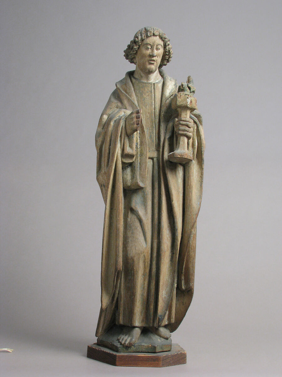 Saint John, Apostle and Evangelist, Oak with traces of polychromy and gilding, North Netherlandish 