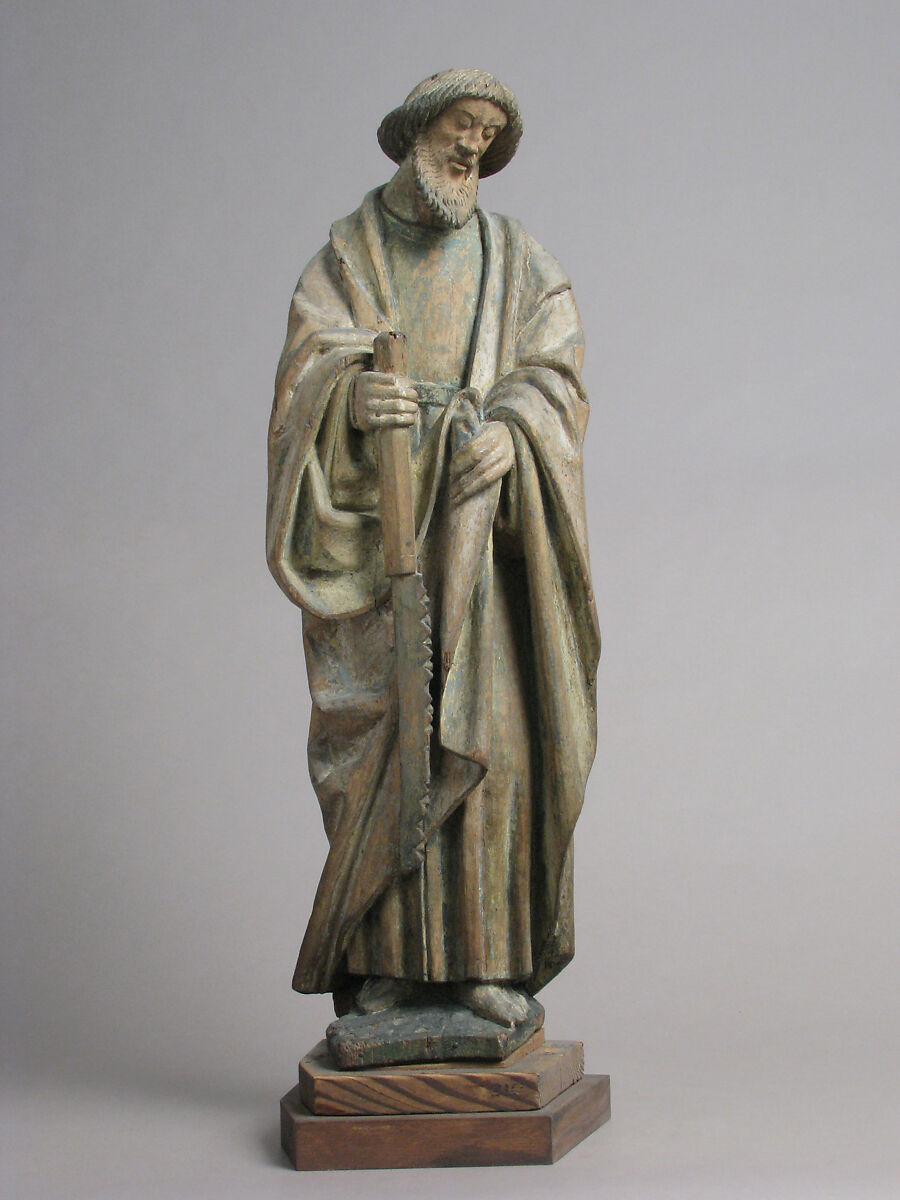 Saint Simon, Oak with traces of polychromy and gilding, North Netherlandish 