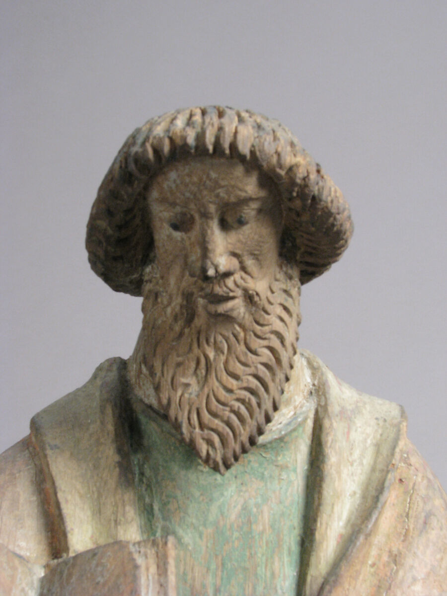 Saint Matthew (?), Oak with traces of polychromy and gilding, North Netherlandish