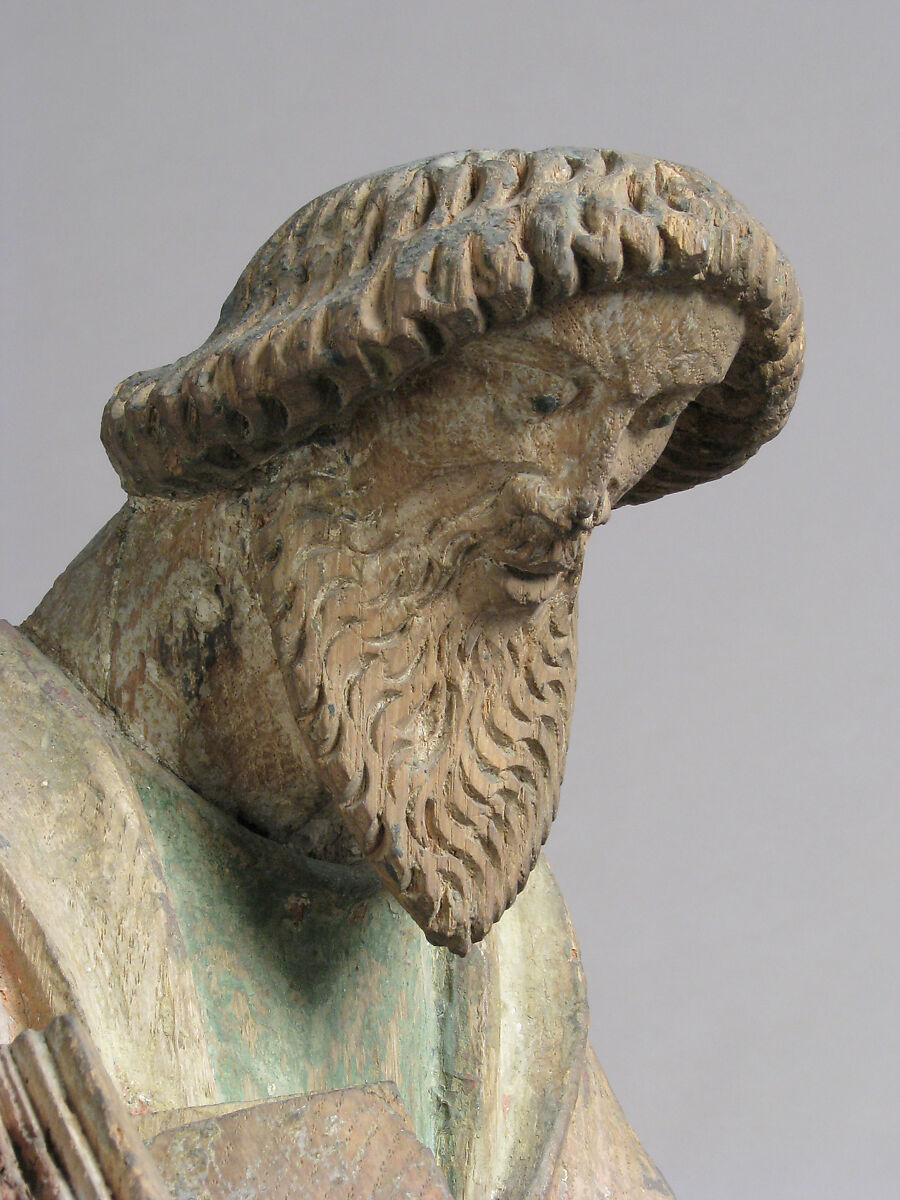 Saint Matthew (?), Oak with traces of polychromy and gilding, North Netherlandish