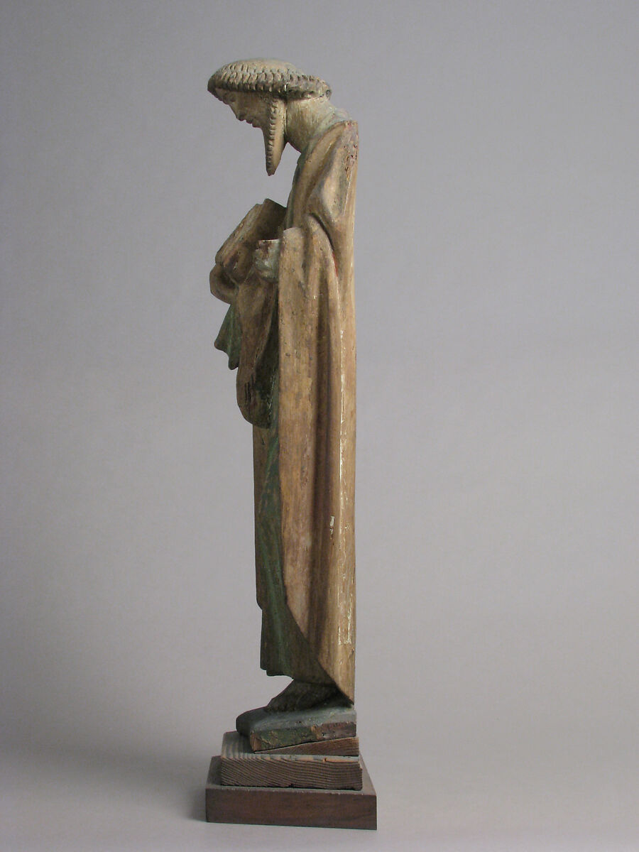 Saint Matthew (?), Oak with traces of polychromy and gilding, North Netherlandish