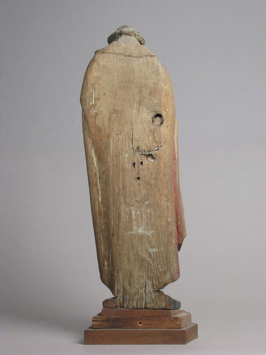 Saint Matthew (?), Oak with traces of polychromy and gilding, North Netherlandish