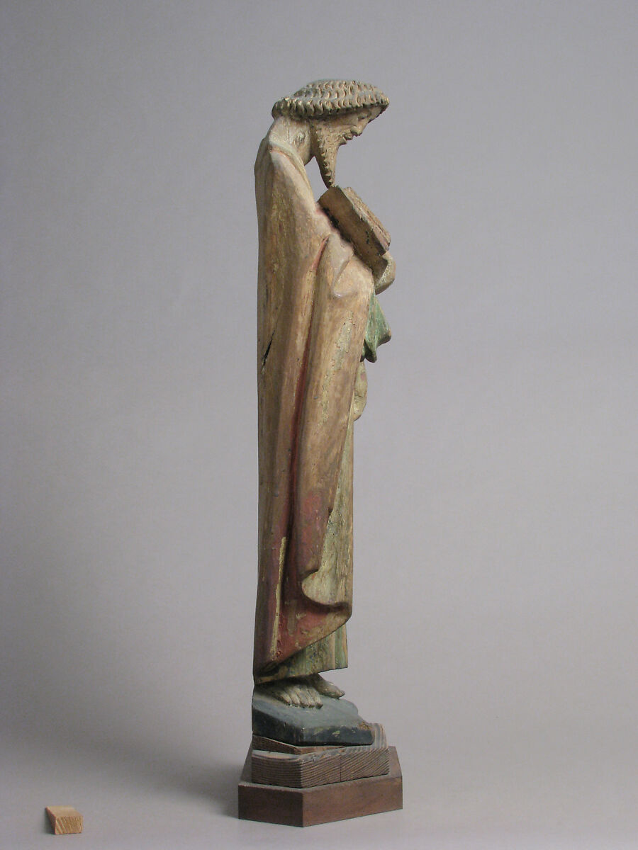 Saint Matthew (?), Oak with traces of polychromy and gilding, North Netherlandish