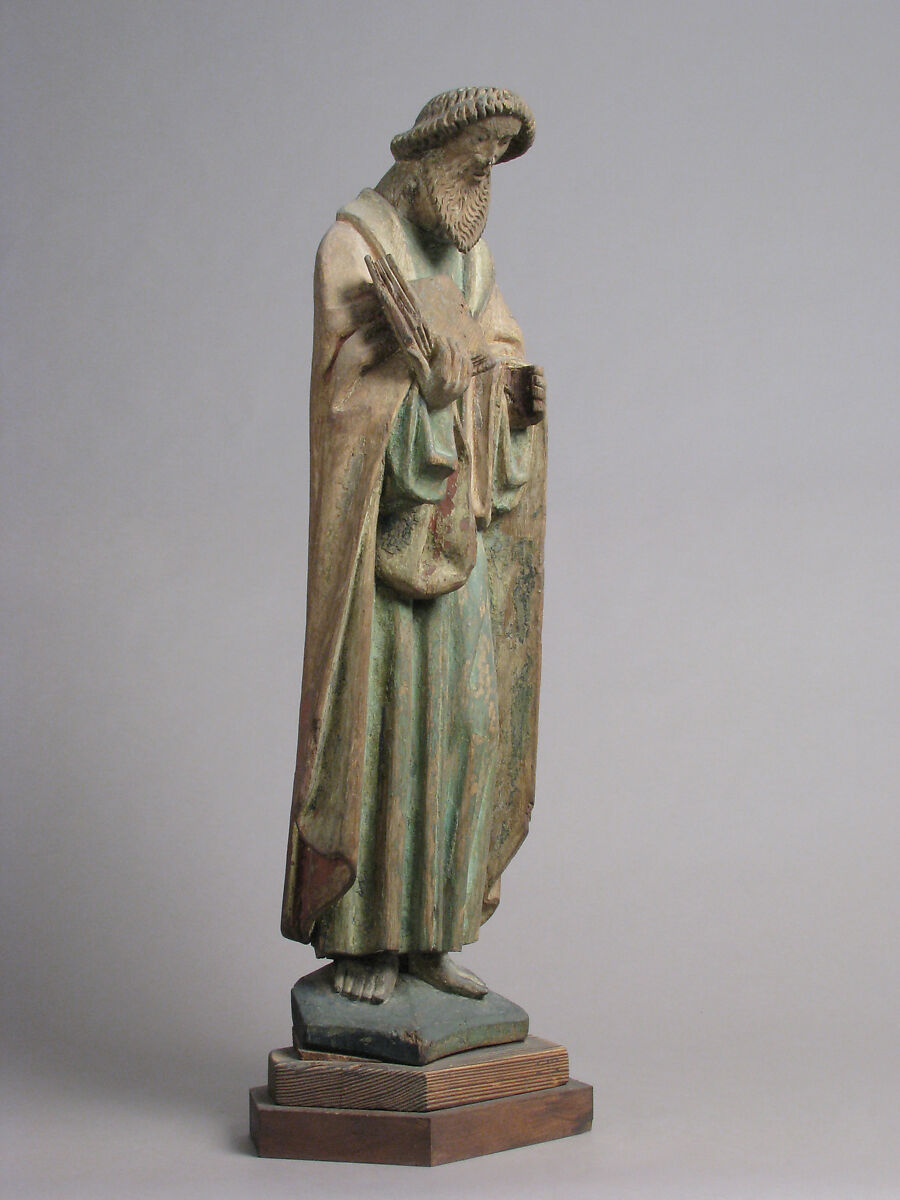 Saint Matthew (?), Oak with traces of polychromy and gilding, North Netherlandish