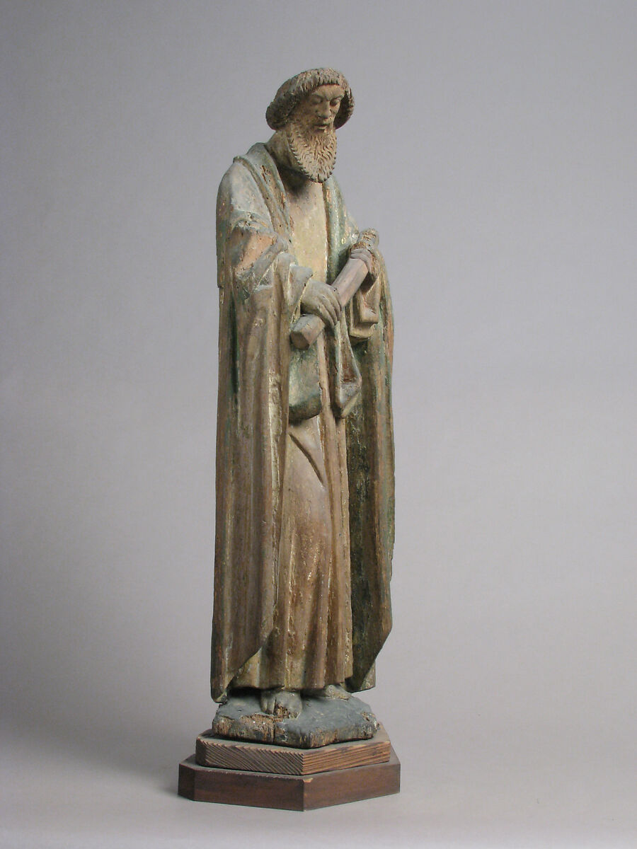 Saint Andrew (?), Oak with traces of polychromy and gilding, North Netherlandish