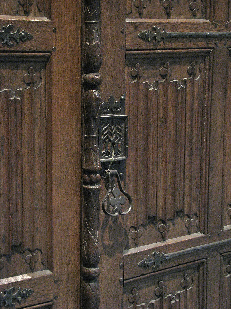 Cabinet, Oak, iron mounts, North French or South Netherlandish