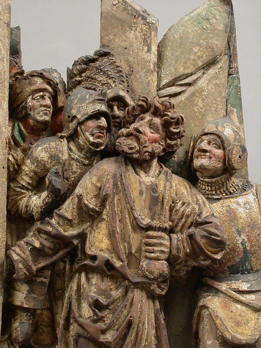 Judas Entering the Garden of Gethsemane to Betray Christ, Limewood with paint and gilding, German or South Netherlandish