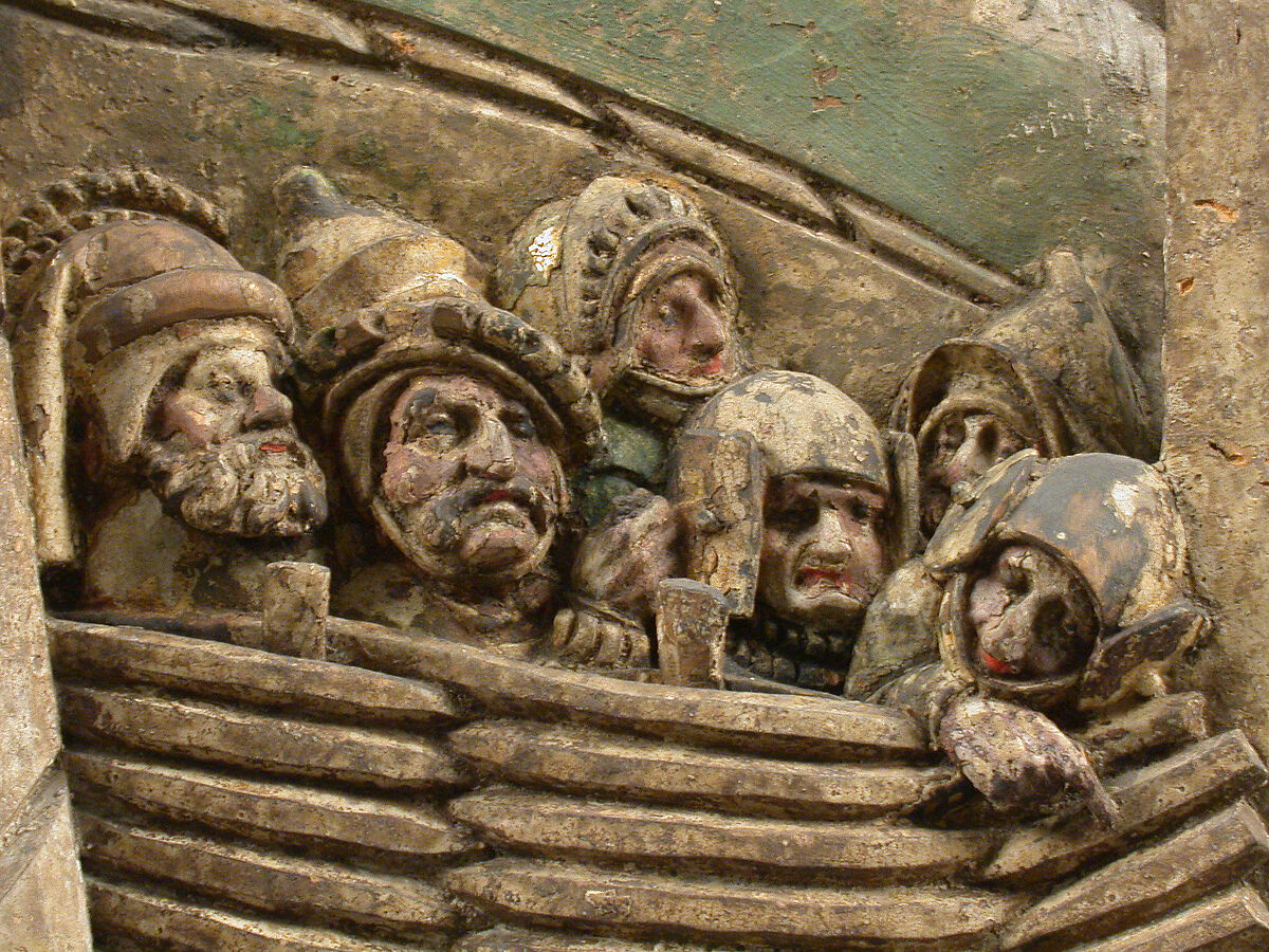 Judas Entering the Garden of Gethsemane to Betray Christ, Limewood with paint and gilding, German or South Netherlandish