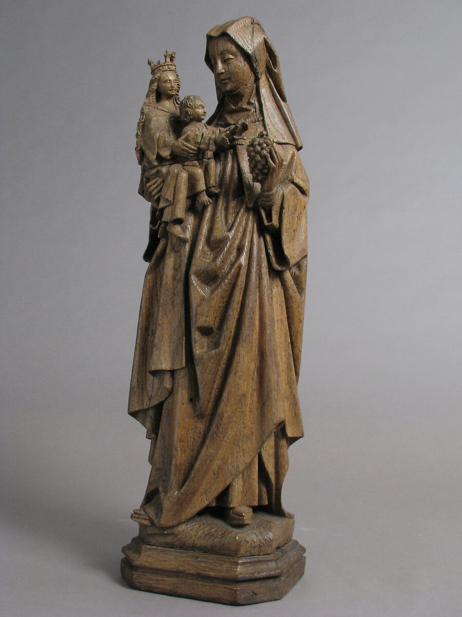 Saint Anne with Virgin and Child, Oak, South Netherlandish 