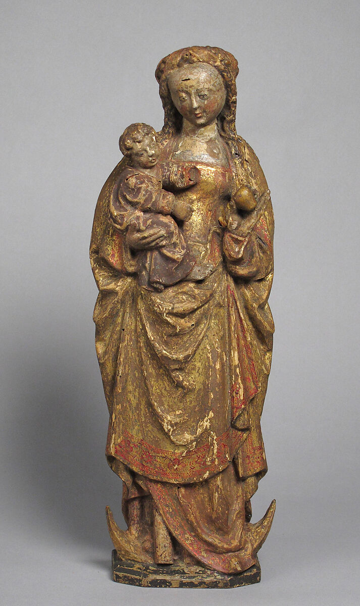 Virgin and Child, Oak, painted and gilded, South Netherlandish 
