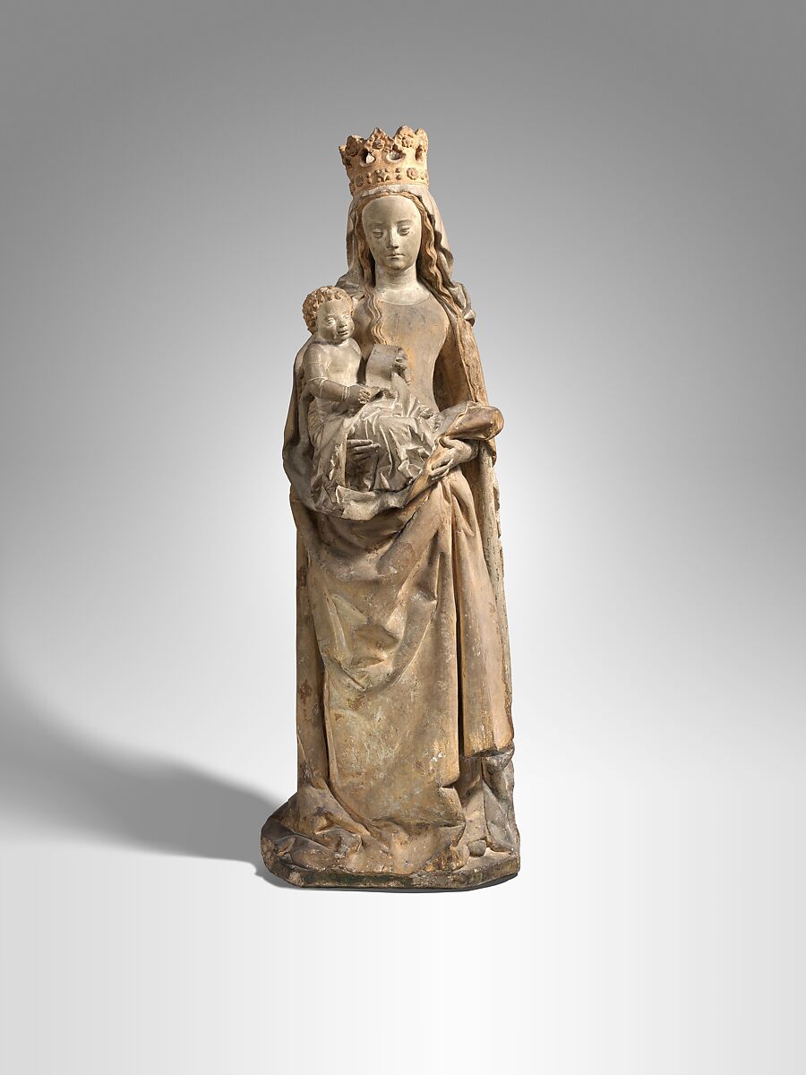 Virgin and Child, Limestone with polychromy, French 