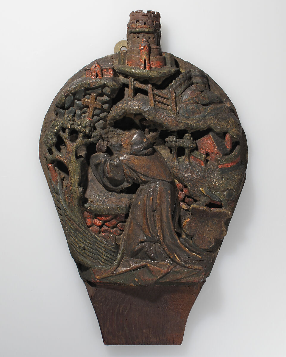 Bellows with Relief, Oak, polychromy, gilt, North French (?)