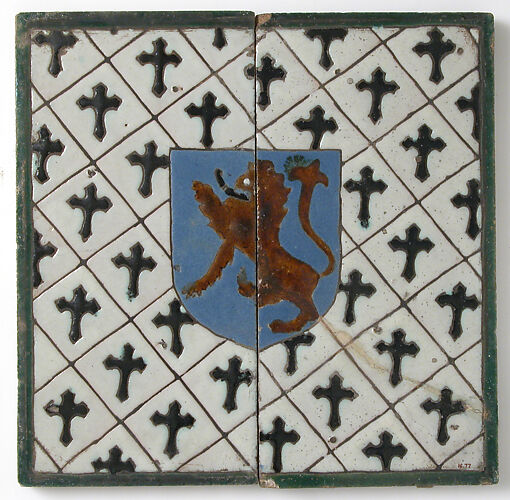 Tiles with a Lion on a Shield