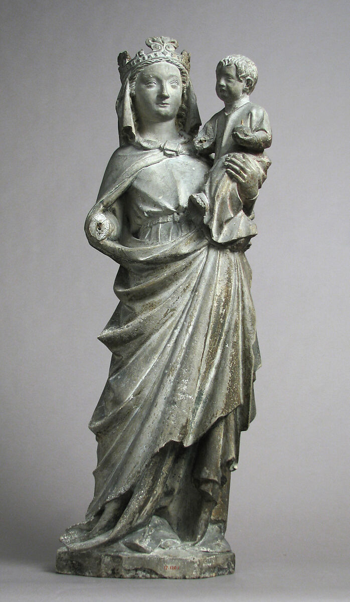 Virgin and Child, Limestone with traces of polychromy, French 