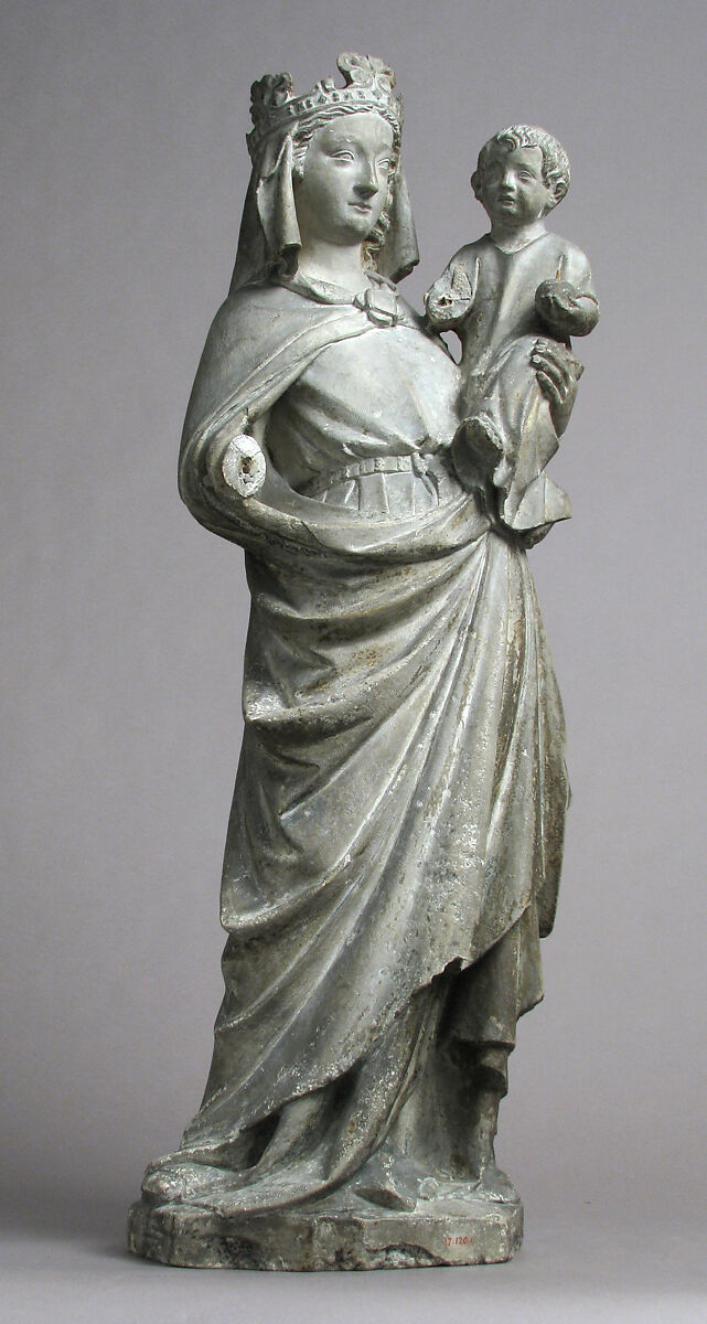 Virgin and Child, Limestone with traces of polychromy, French