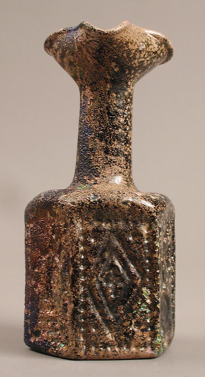 Hexagonal Jug, Moulded glass, Byzantine