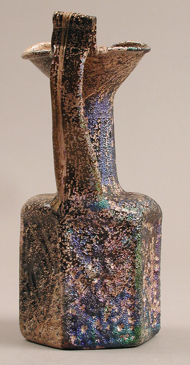 Hexagonal Jug, Moulded glass, Byzantine