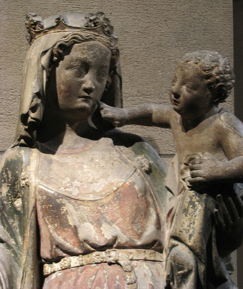 Virgin and Child, Limestone with traces of paint, French