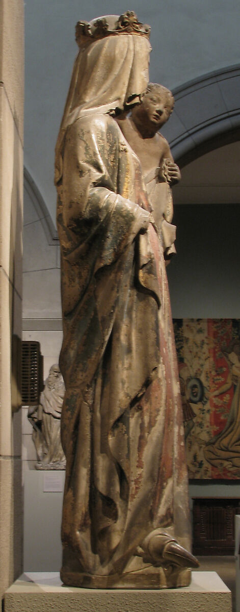Virgin and Child, Limestone with traces of paint, French