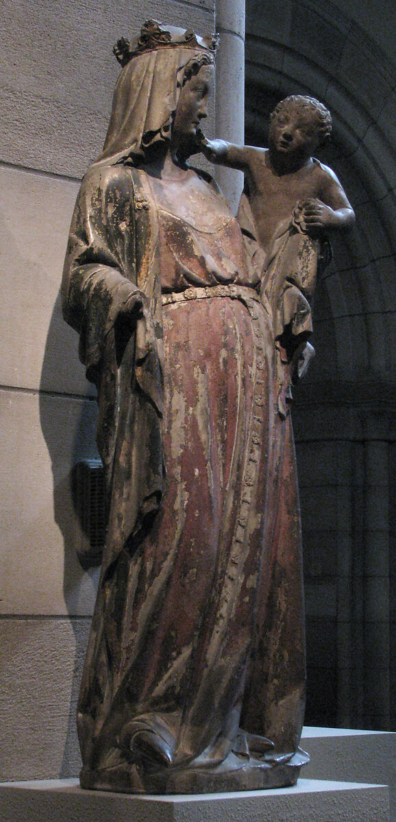 Virgin and Child, Limestone with traces of paint, French