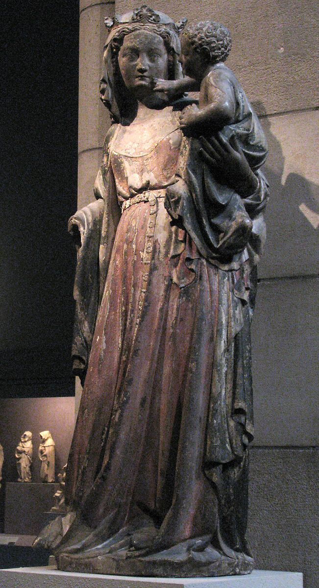 Virgin and Child, Limestone with traces of paint, French
