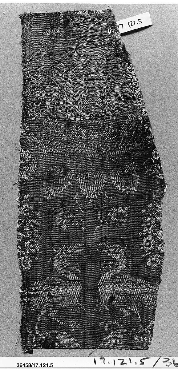 Brocade Textile, Silk, gold thread, Italian