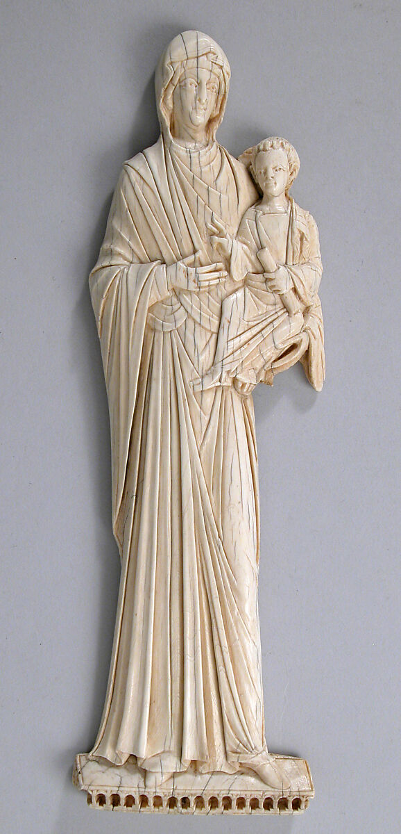 Icon with the Virgin and Child, Elephant ivory, Byzantine