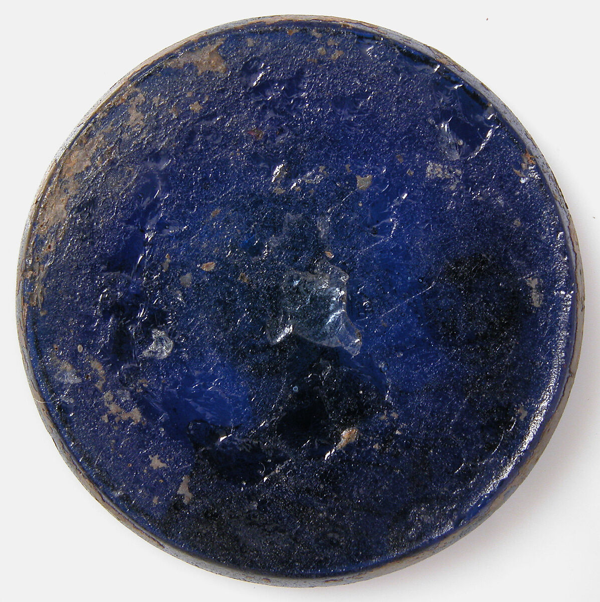 Gold Glass Medallion with a Mother and Child, Glass, gold  leaf, Roman