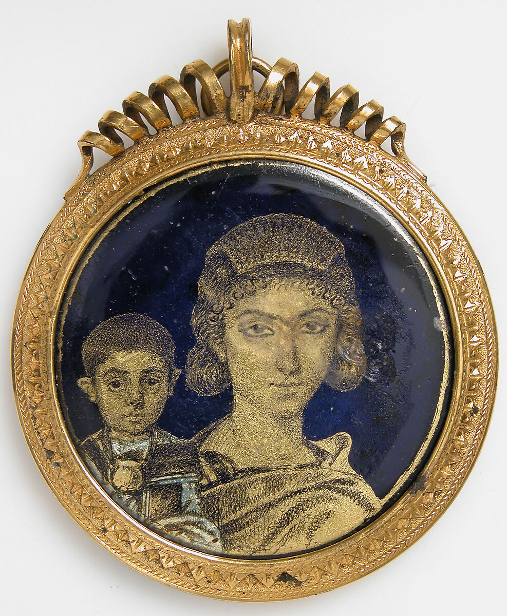 Gold Glass Medallion With A Mother And Child Roman The Metropolitan Museum Of Art