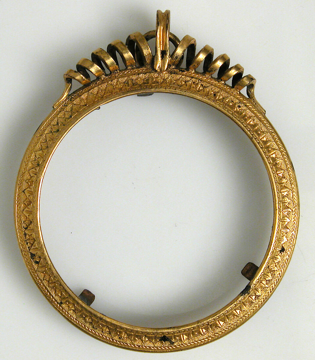 Frame, Medallion, Gilt-copper alloy, British 