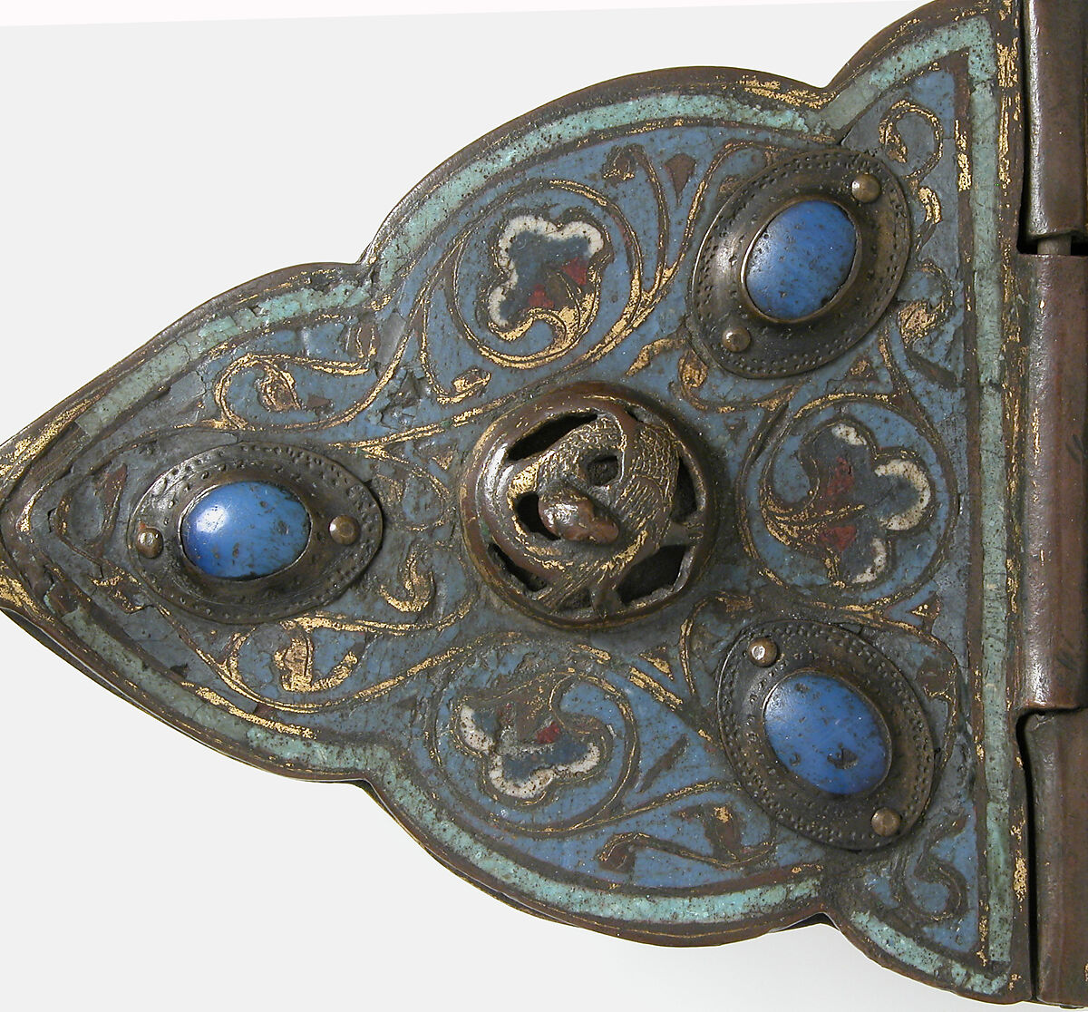 Incense Boat, Champlevé enamel, copper-gilt, French