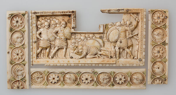 Panel from an Ivory Casket with Scenes of the Story of Joshua