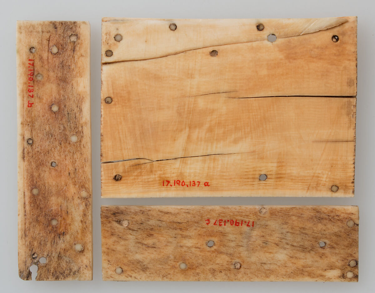 Plaque with Scenes from the Story of Joshua, Elephant ivory, traces of polychromy, gilding; bone (border strips), Byzantine