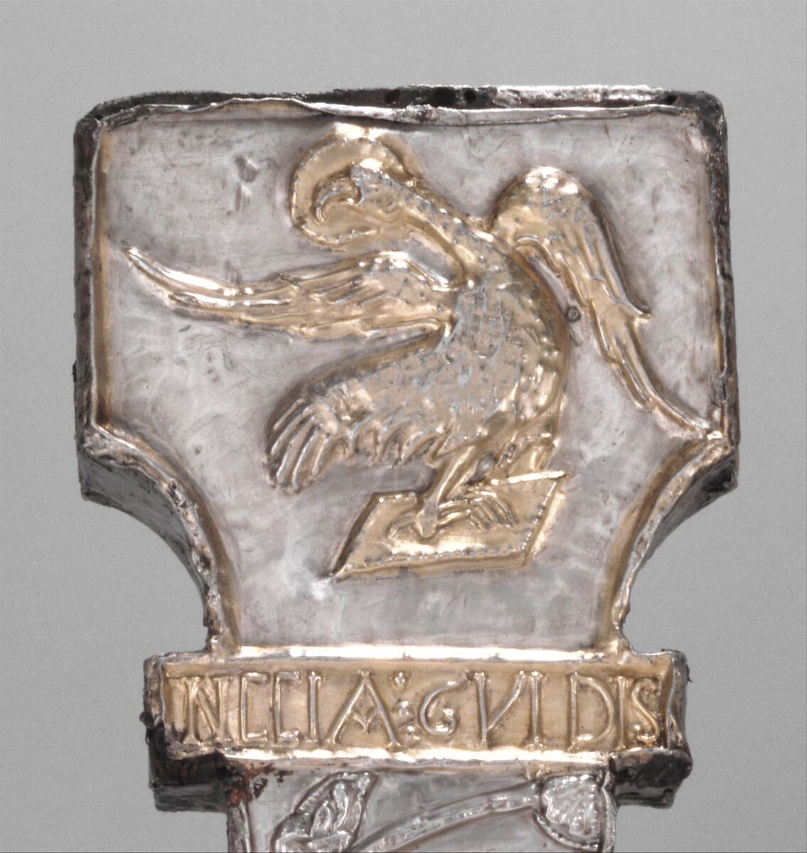 Processional Cross, Silver, partially gilt on wood core, carved gems, jewels, Spanish