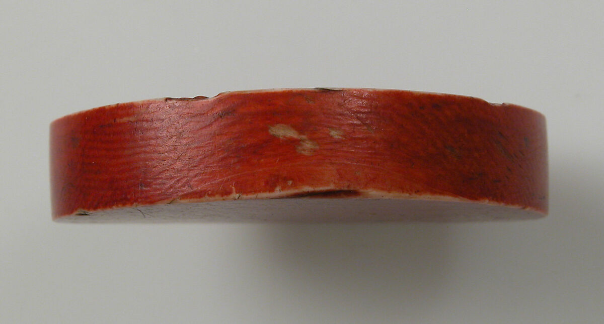 Game Piece with Samson Slaying the Philistines with the Jawbone of an Ass, Elephant ivory, red stain, German