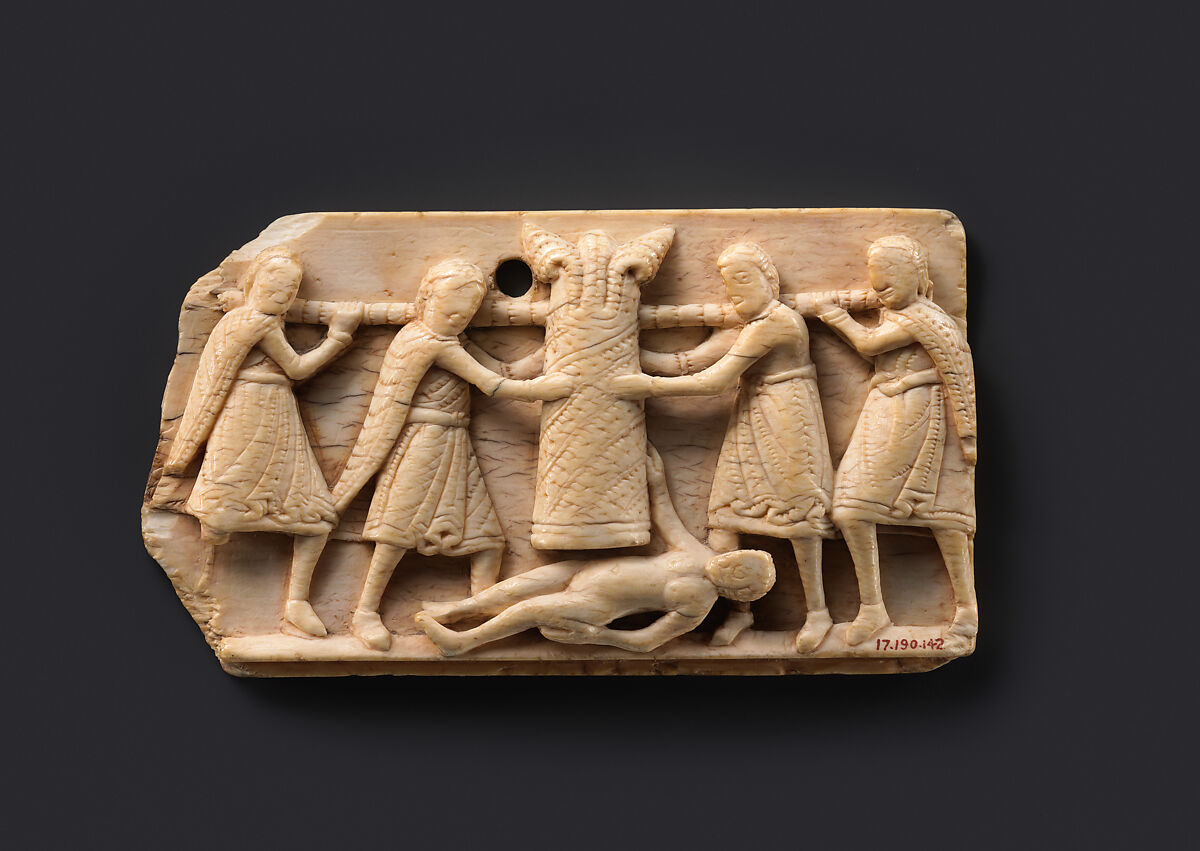 Panel with Scene from the Life of a Saint, Elephant ivory, North Spanish 