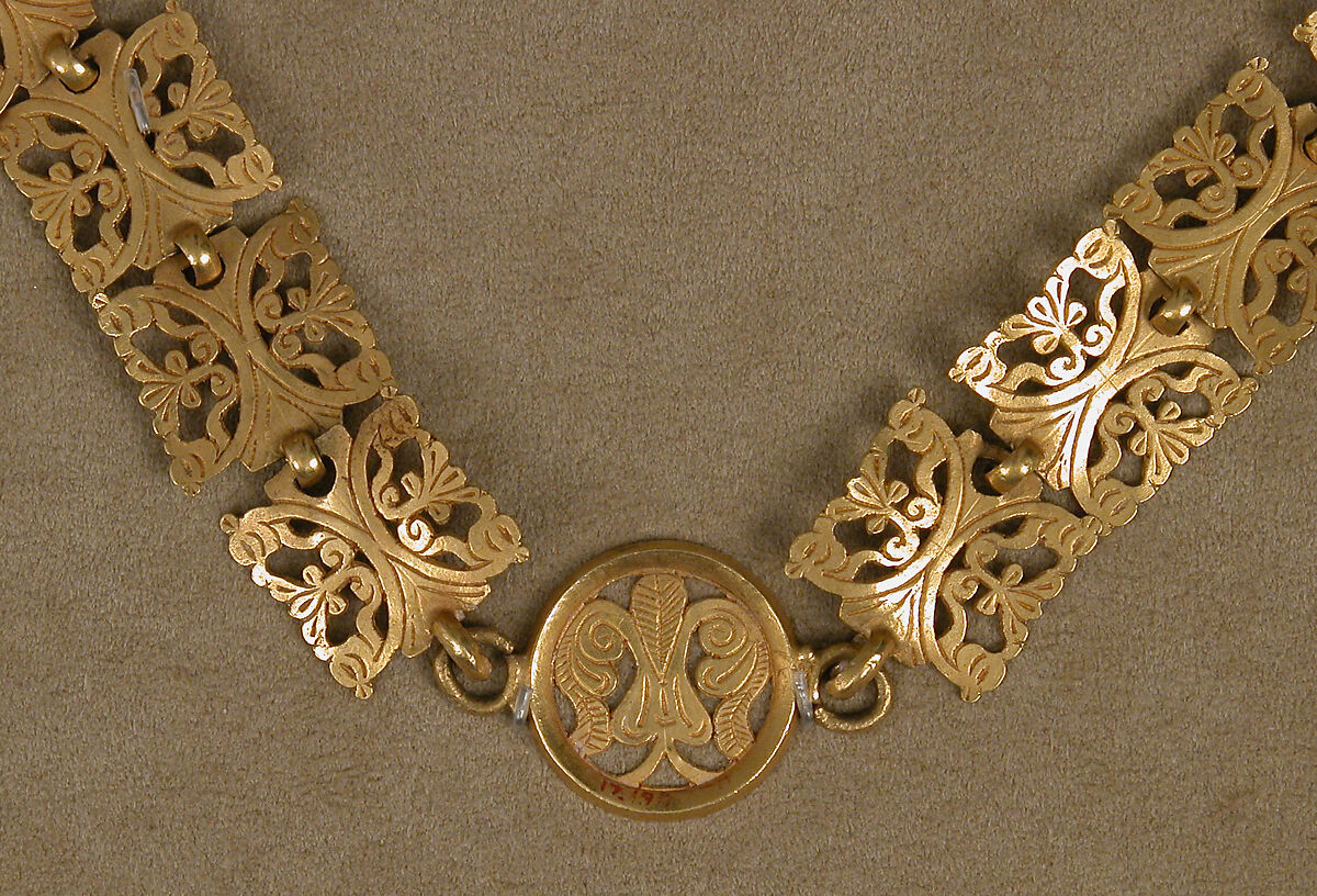Gold Necklace with Cross, Gold, Byzantine