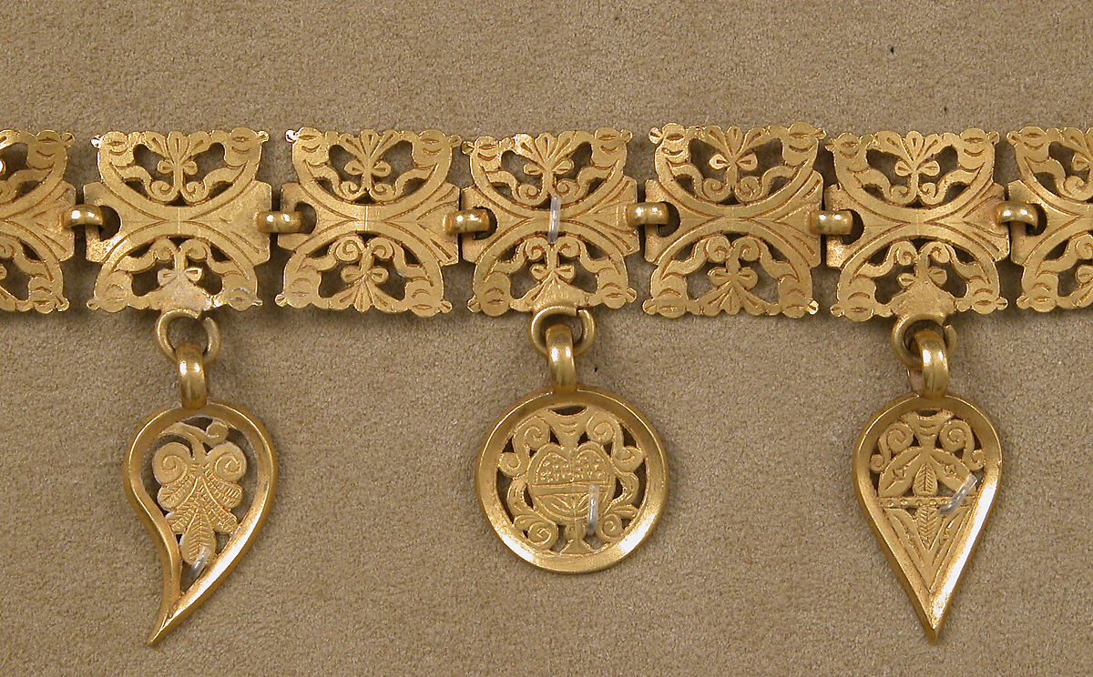 Gold Necklace with Cross, Gold, Byzantine