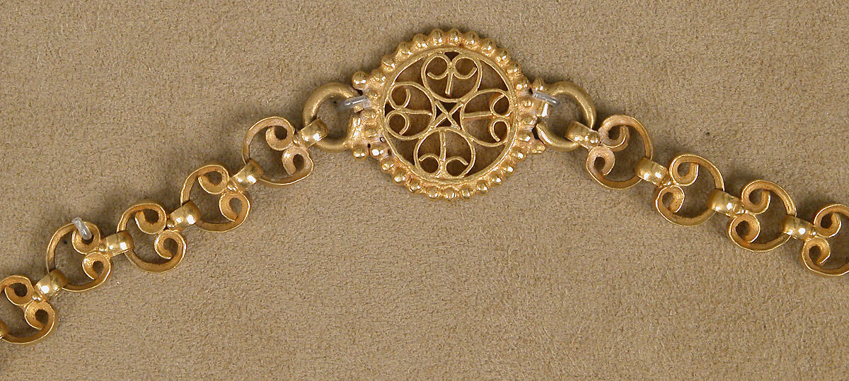Gold Necklace with Ornaments, Gold, Byzantine