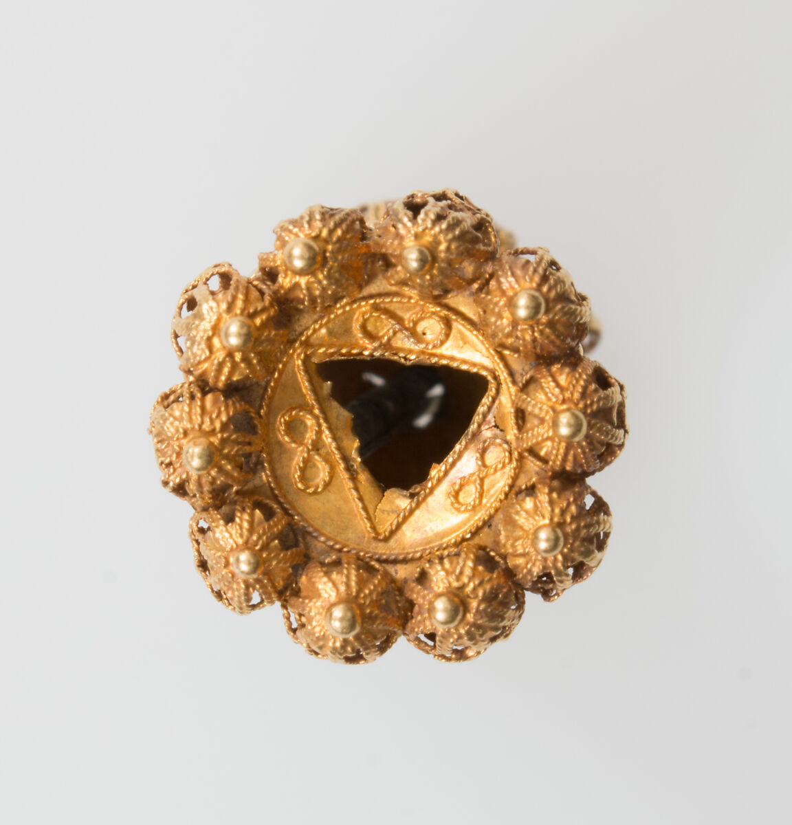 Elements from a Necklace, Gold, cloisonnè enamel, Spanish