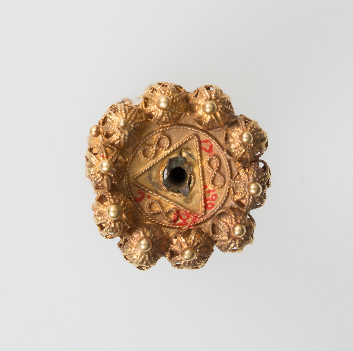 Elements from a Necklace, Gold, cloisonnè enamel, Spanish