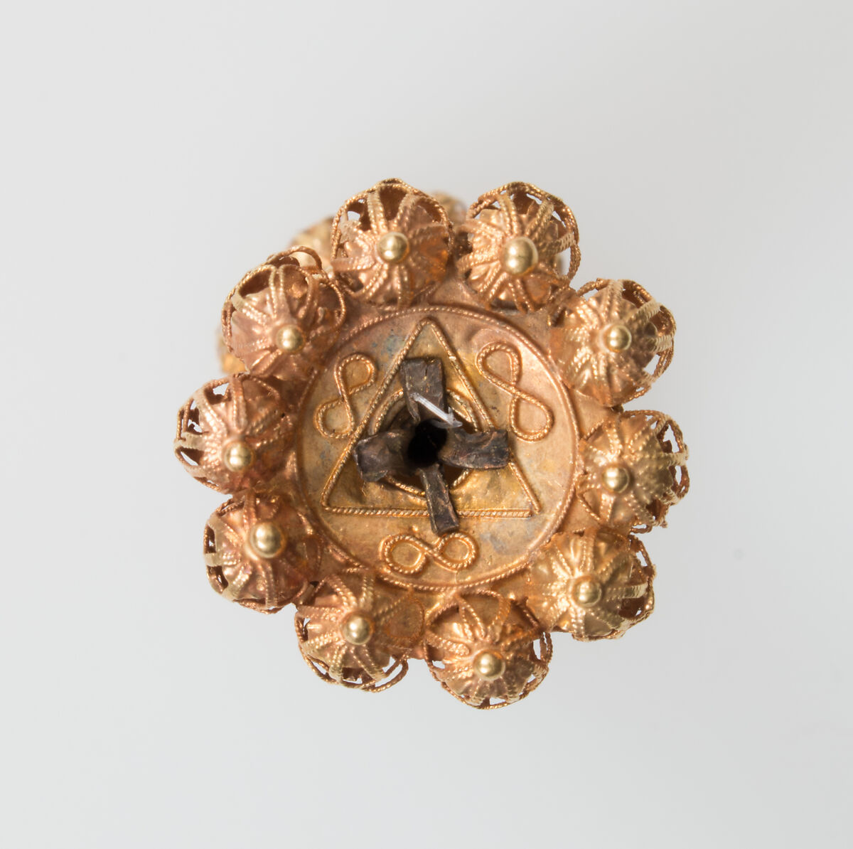 Elements from a Necklace, Gold, cloisonnè enamel, Spanish