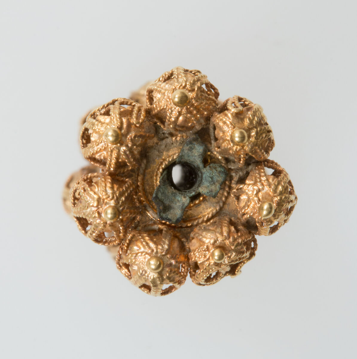 Elements from a Necklace, Gold, cloisonnè enamel, Spanish