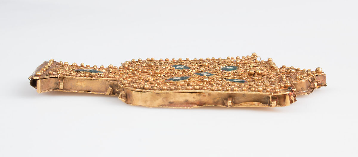 Elements from a Necklace, Gold, cloisonnè enamel, Spanish