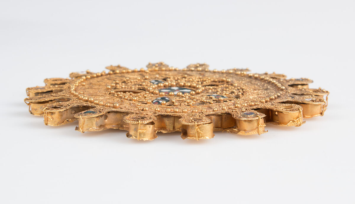 Elements from a Necklace, Gold, cloisonnè enamel, Spanish