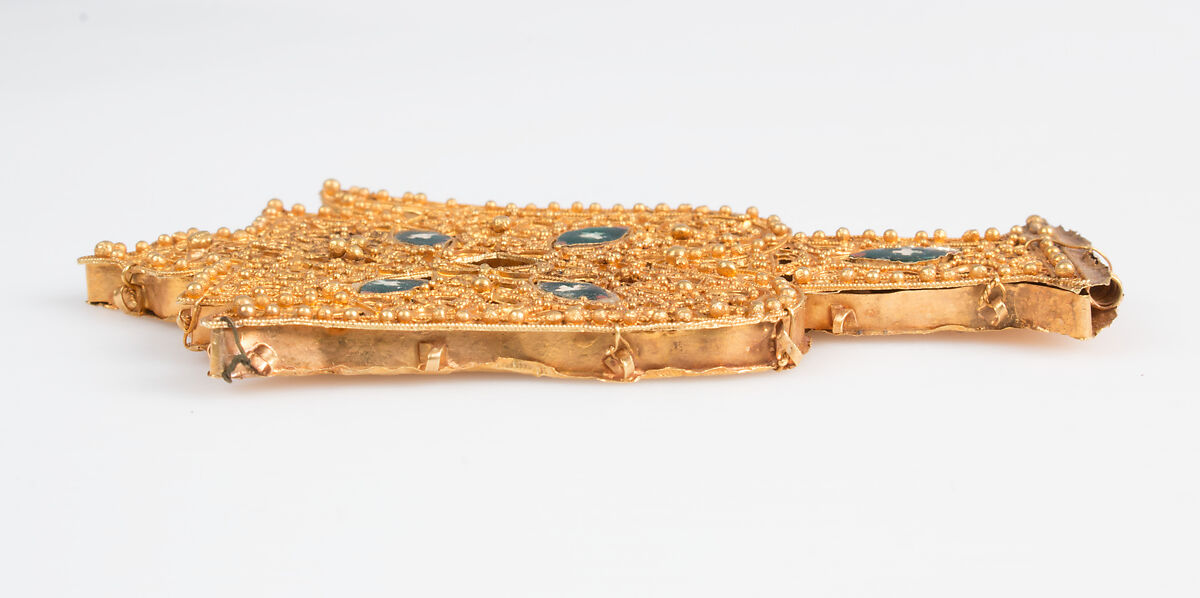 Elements from a Necklace, Gold, cloisonnè enamel, Spanish