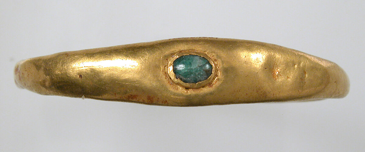 Bracelet, Gold, glass or stone setting, Roman (?)