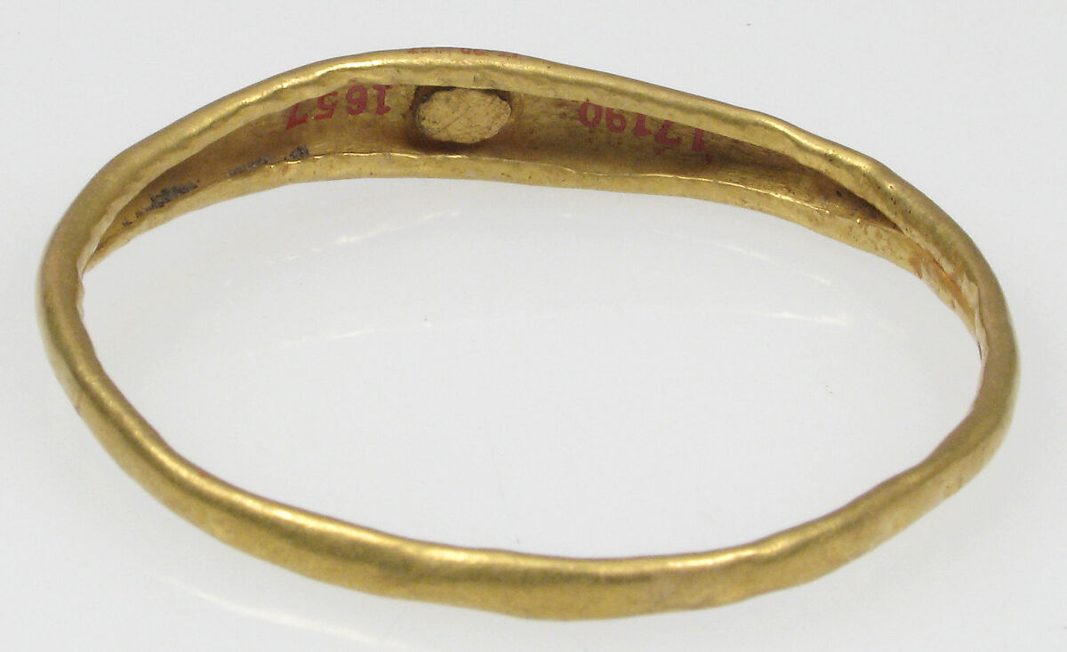 Bracelet, Gold, glass or stone setting, Roman (?)