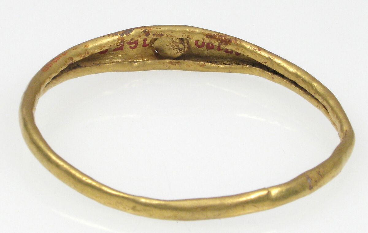Bracelet, Gold, glass or stone setting, Roman (?)