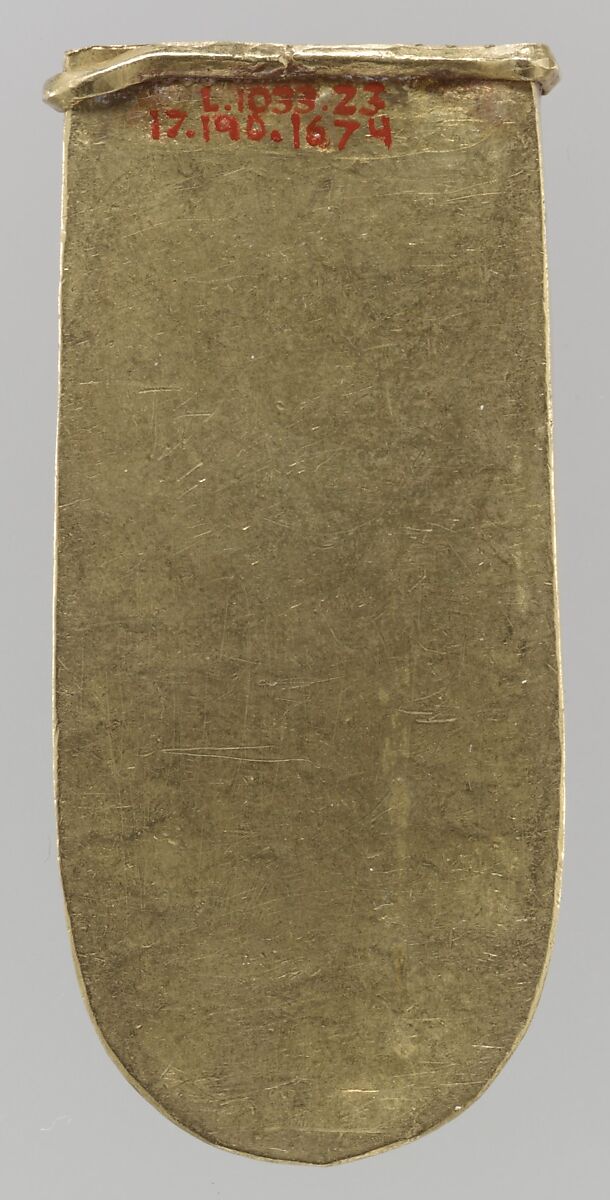 Gold Strap End (Unfinished), Gold, Avar